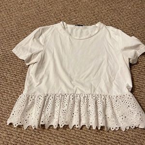 Zara Crop Eyelet Tee